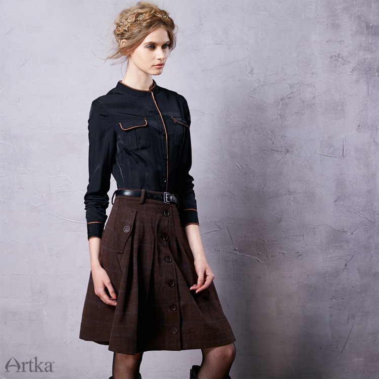 Artka короткая клетчатая юбка — изображение 15