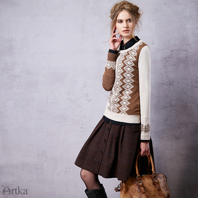 Artka короткая клетчатая юбка — изображение 18