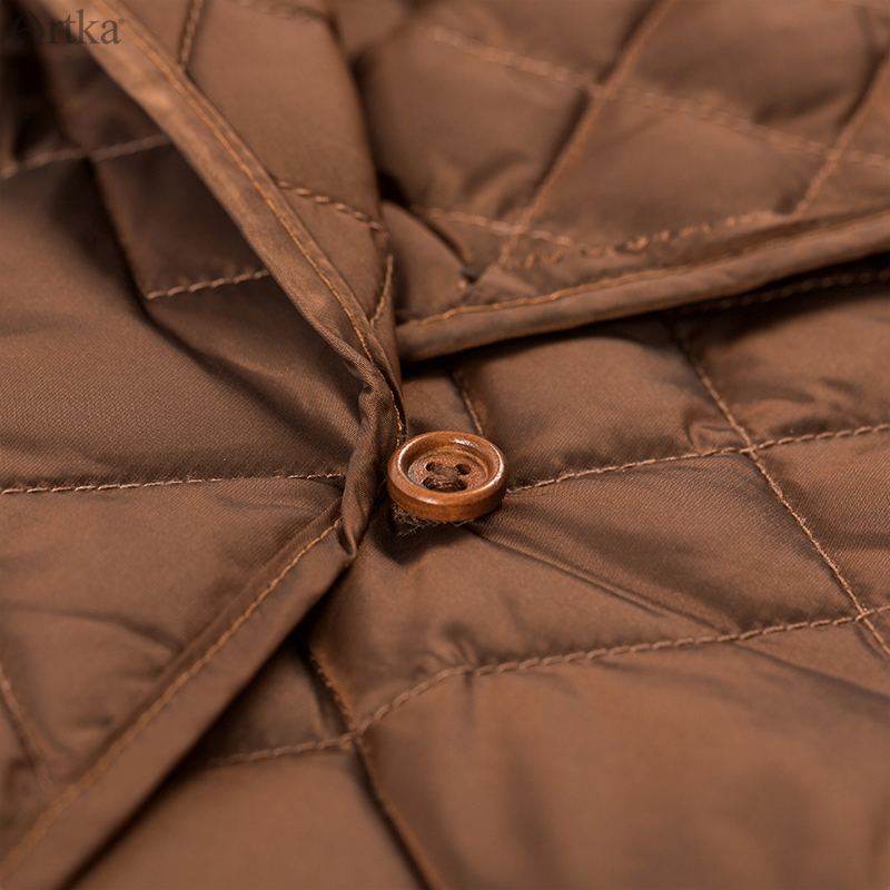 Artka пальто коричневое с пуговицами