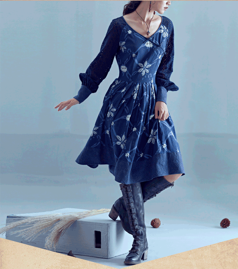 Artka синее миди-платье