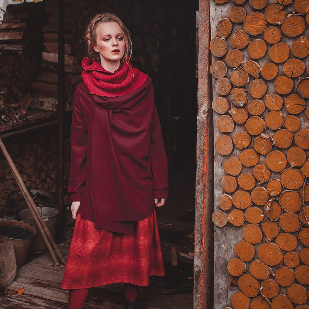 WonderMary кардиган шерстяной бордовый