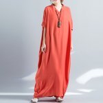 Wuxi свободное однотонное платье