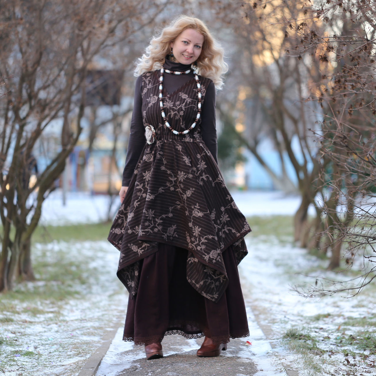 Nata Schu платье-сарафан в стиле бохо
