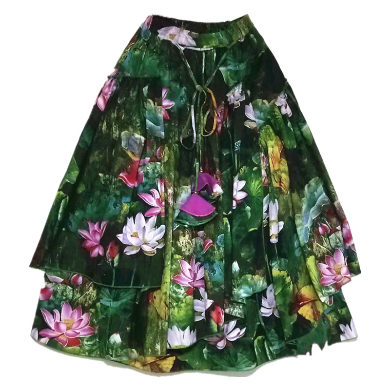 Suxin многослойная юбка с лилиями