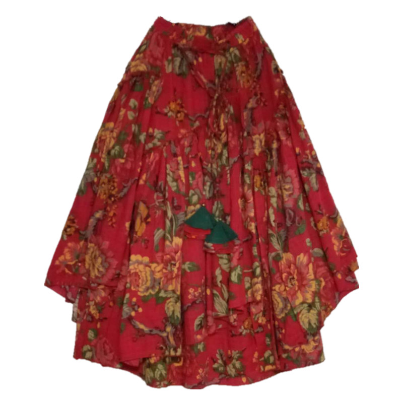 Suxin многослойная юбка яркая с цветами