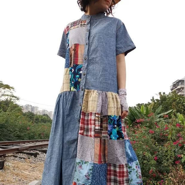 Blue yingsu платье комбинированное
