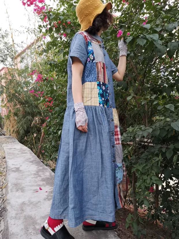 Blue yingsu платье комбинированное