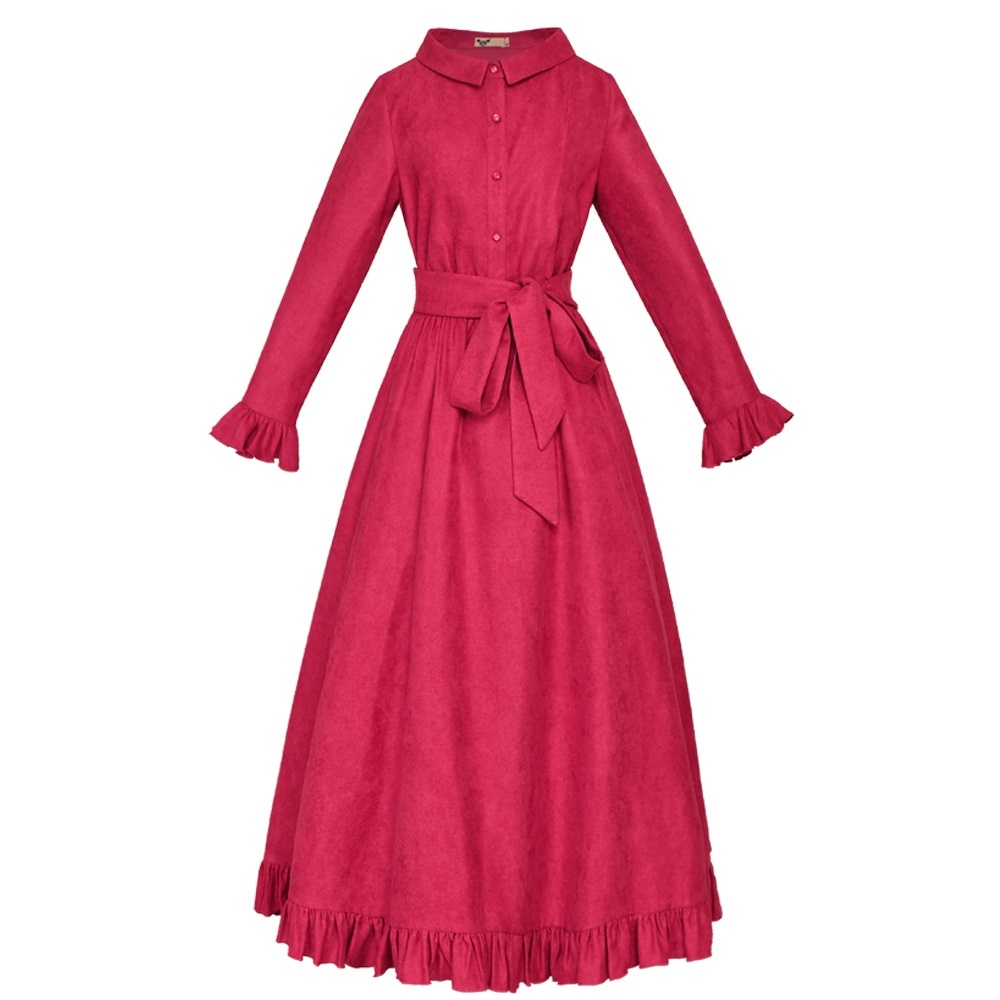 Boshow платье красное вельвет