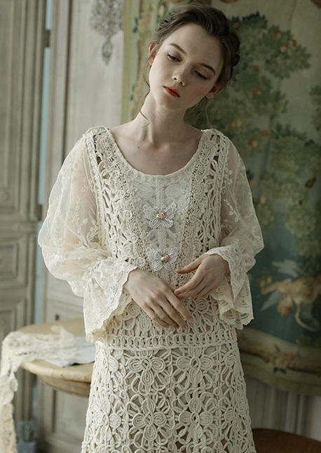 Liner кружевное винтажное платье