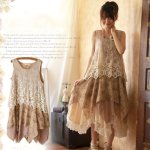 Mori girl асимметричное кружевное платье