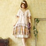 Mori girl комбинированное платье