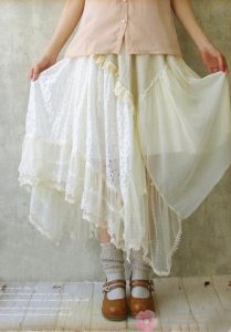 Mori girl кружевная юбка