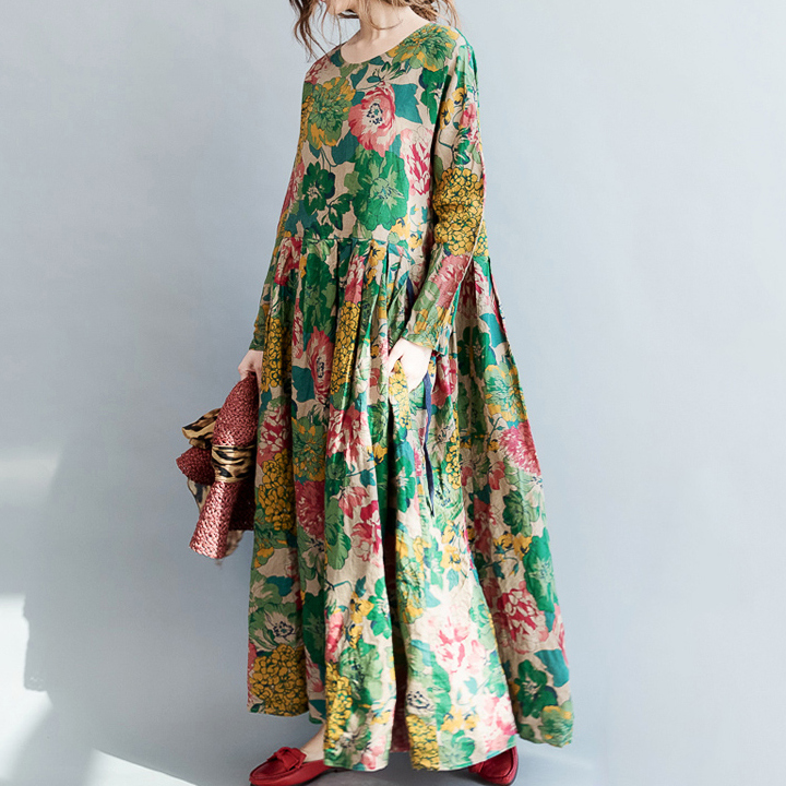 Цветочное длинное платье (Серпухов)