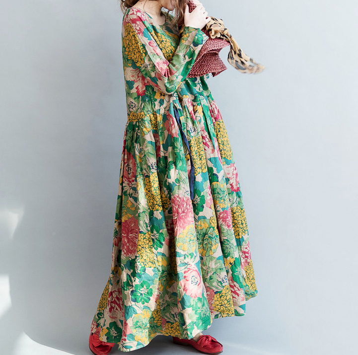 Цветочное длинное платье (Серпухов)