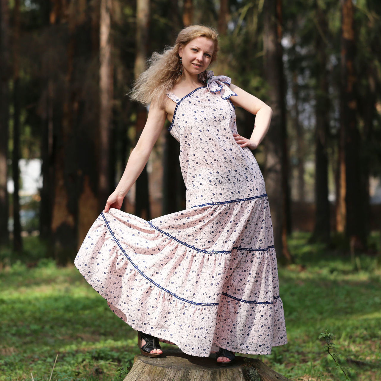 Nata Schu льняное летнее платье