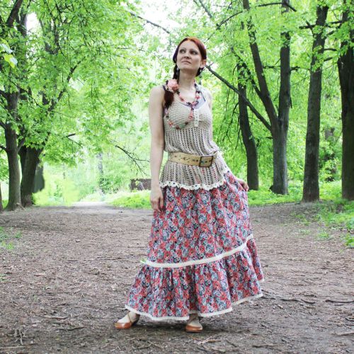 Nata Schu хлопковая юбка в стиле бохо
