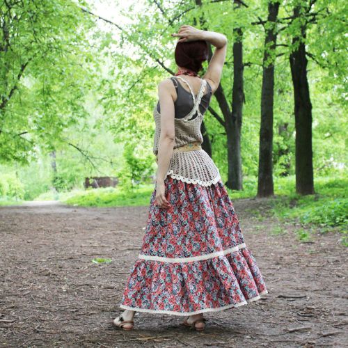 Nata Schu хлопковая юбка в стиле бохо