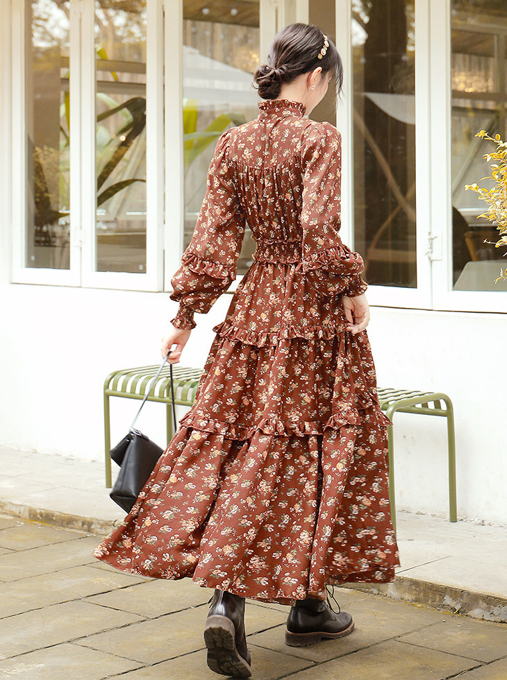 Boshow длинное платье с цветочным рисунком
