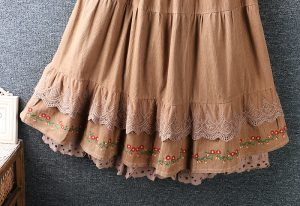 Left-lefty вельветовая юбка с вышивкой