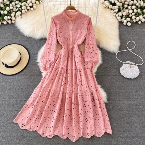 Платье розовое из хлопка (Серпухов)