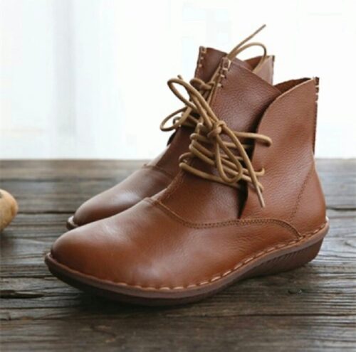 Кожаные ботинки со шнурками (Серпухов)