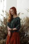 MIRANI рубашка с цветочной вышивкой белая